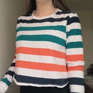 striped crop top